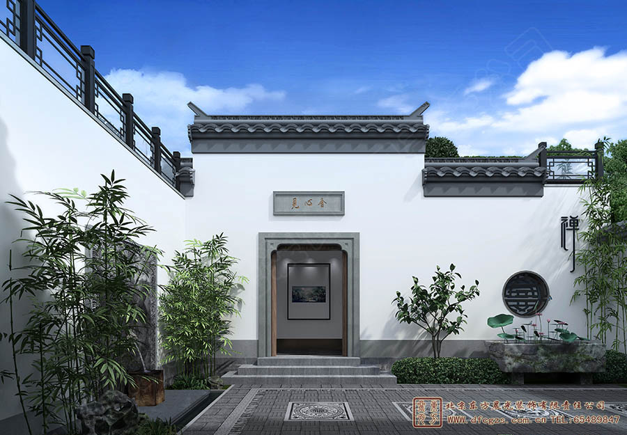 農村三進中式效果圖