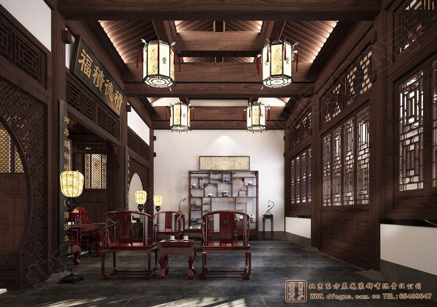 農村仿古中式宅院裝修效果圖