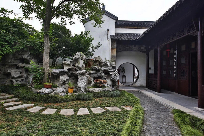 中式會所庭院設(shè)計效果圖