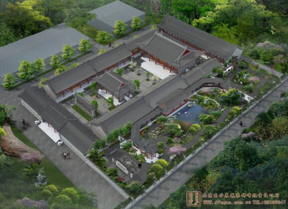 三進(jìn)中式宅院設(shè)計