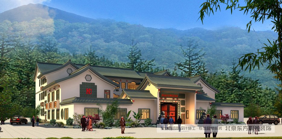 農村仿古中式會所效果圖