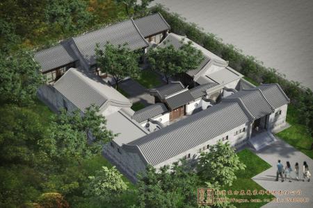 河北固安桑園古鎮四合院效果圖