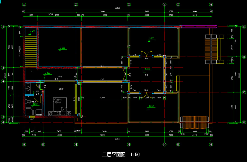 徽派二進(jìn)中式建筑設(shè)計(jì)